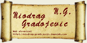 Miodrag Gradojević vizit kartica